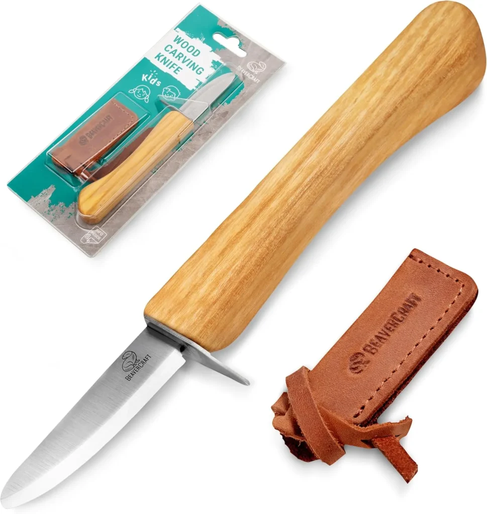 BeaverCraft Whittling Knife for Kids, Beginners C1