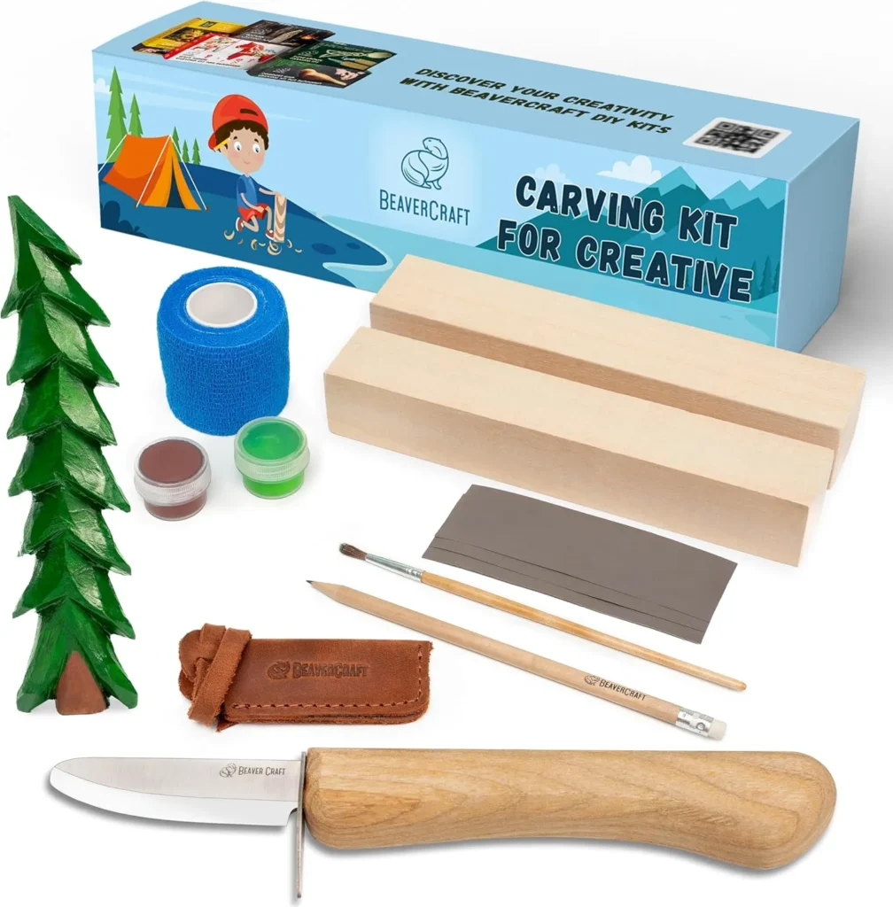 beginner Wood carving kit for kids